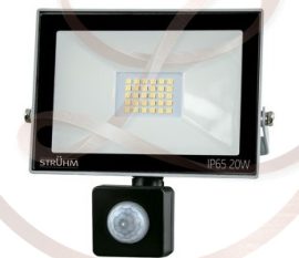 Strühm Kroma 20 W-os mogásérzékelős natúrfehér LED reflektor fekete 03605 