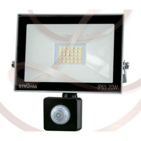   Strühm Kroma 20 W-os mogásérzékelős natúrfehér LED reflektor fekete 03605 
