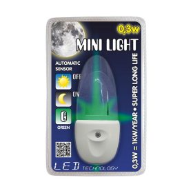   Luxera Lighting Mini light éjszakai fény 0,3w/led zöld - Prezent (1612)