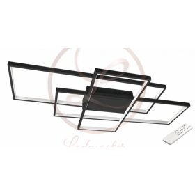   MasterLED Galaxis Hidra 126 W-os, 90x50 cm szabályozható színhőmérsékletű fekete LED csillár (2676)