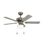EGLO 35074  CADIZ menny. ventilátoros lámpa acél matt nikkel / lakozott üveg fehér E27