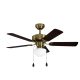 EGLO 35075  CADIZ menny. ventilátoros lámpa acél óarany / üveg fehér H: 461 mm | Ø 1066 mm