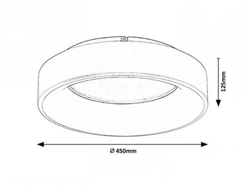 RÁBALUX ADELINE 3928 MENYEZETI LÁMPATEST SZÜRKE 24W