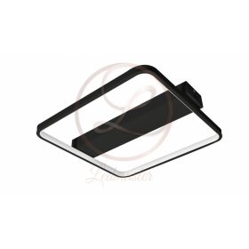   MasterLED Galaxis Centauri 40 W-os, 42x40 cm szabályozható színhőmérsékletű fekete LED csillár TÁVIRÁNYÍTÓS (3421)