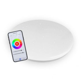   COMMEL Wifi-s okos mennyezeti lámpa 36W, 3800lm, 49mm, RGB, csillogós (407-803)