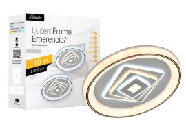 LEDMASTER Lucero Emerencia 110 W-os, 50 cm átmérőjű fehér LED távirányítós és mobil applikációval vezérelhető mennyezeti lámpa