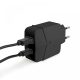 DELIGHT Hálózati Adapter USB + Type-C PD18W gyorstöltéssel - fekete 55044BK