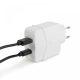 DELIGHT Hálózati Adapter USB + Type-C PD18W gyorstöltéssel - fehér 55044WH