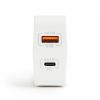 DELIGHT Hálózati Adapter USB + Type-C PD18W gyorstöltéssel - fehér 55044WH