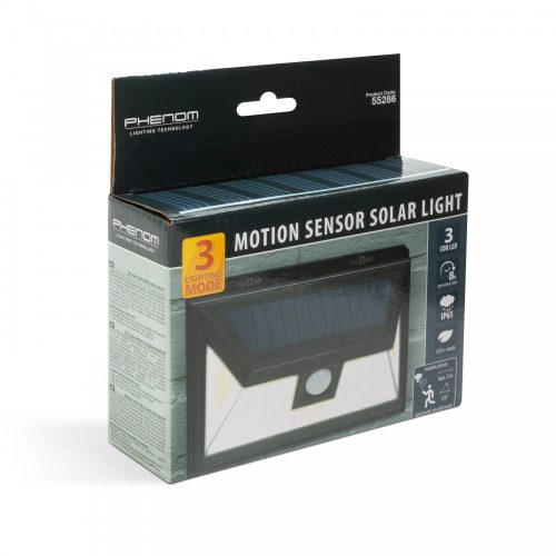 Mozgásérzékelős szolár reflektor - 3 COB LED (55286)