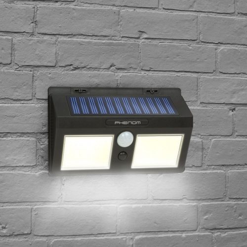 Mozgásérzékelős szolár reflektor - fali - COB LED (55287)