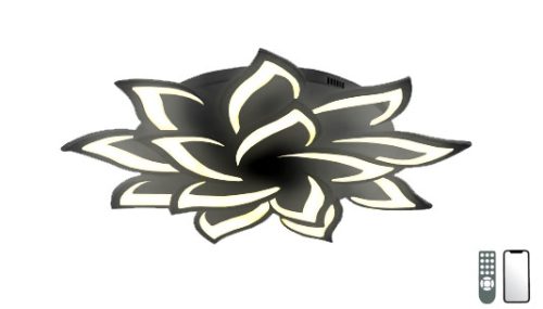 MASTERLED LUCERO FERNANDO 67 cm átmérőjű fekete LED távirányítós és mobil applikációval vezérelhető mennyezeti lámpa 6059-9-B