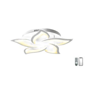   MASTERLED Lucero Esteban 72 W-os, 60 cm átmérőjű fehér LED távirányítós és mobil applikációval vezérelhető mennyezeti lámpa 6059-5-W
