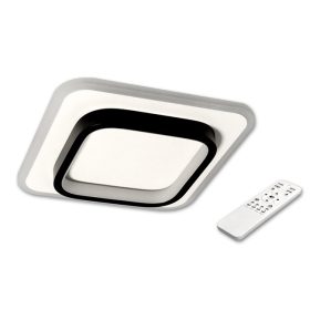  MasterLED Galaxis Falcon 35 W-os, 24x24x5 cm fekete-fehér LED távirányítós mennyezeti lámpa (6095)