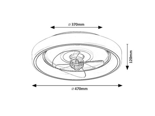 RÁBALUX MENNYEZETI VENTILÁTOR HORACIO RÁBA-71009