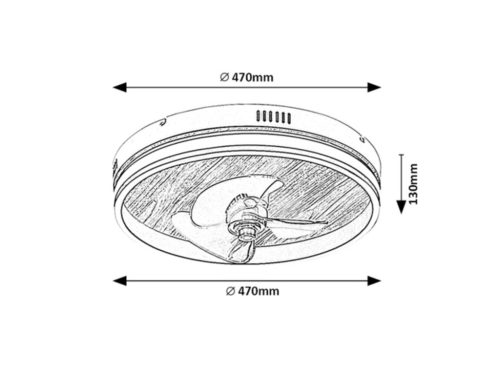 RÁBALUX MENNYEZETI VENTILÁTOR FAUSTINE RÁBA-71016