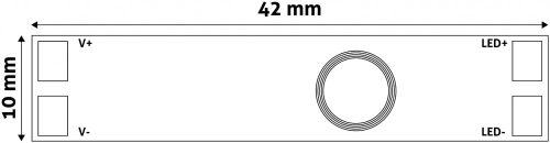LED Szalag 12V 96W Alu Profil Mini Vezérlő Érintőkapcsolóval