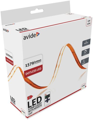 Avide LED Szalag Bliszter RF 24V COB WW IP20 5m ABCLS24V-320WW20-5M