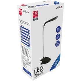   Avide LED Asztali Lámpa Csiptethető Fekete 1.5W (ABLDL-CLIP-1.5W-BL)