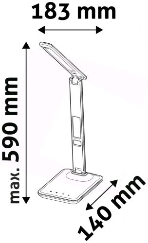 Avide LED Asztali Lámpa Irodai Bőrhatású Naptár Fekete 6W