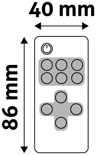 LED Szalag 12V 144W Fényerőszabályzó 11 Gombos RF Távirányító és Vezérlő