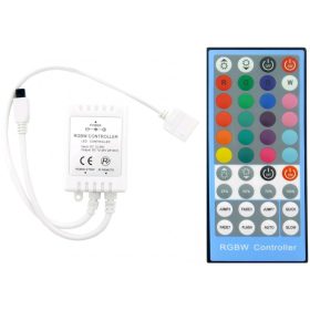   Avide LED Szalag 12V 96W RGB+W 40 Gombos IR (infra) Távirányító és Vezérlő