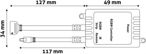 Avide LED Szalag 12V 96W RGB+W 40 Gombos IR (infra) Távirányító és Vezérlő
