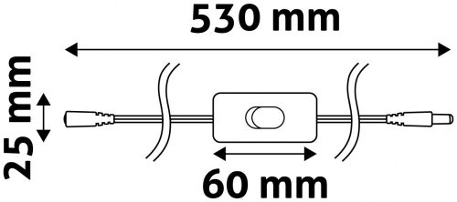 LED Szalag 12V DC Csatlakozó Kapcsolóval avide (ABLS12VDC-SWITCH)