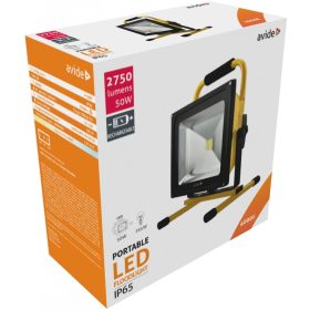 Avide LED Reflektor Akkumulátoros 50W NW 4000K ABRFLNW-50W