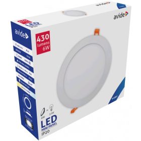   Avide LED Beépíthető Kerek Mennyezeti Lámpa ALU 6W CW 6400K (ACRPCW-R-6W-ALU)