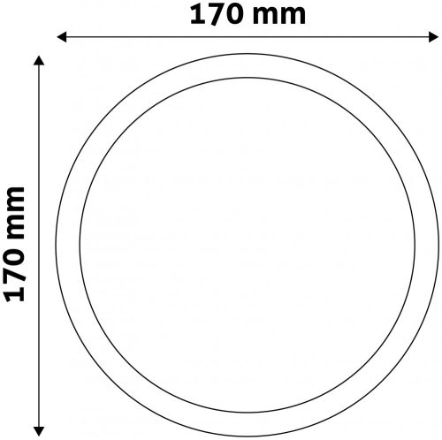 Avide LED Beépíthető Kerek Mennyezeti Lámpa ALU 12W CW 6400K