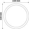 Avide LED Beépíthető Kerek Mennyezeti Lámpa ALU 18W CW 6400K