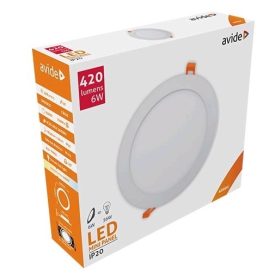   Avide LED panel Beépíthető Kerek Mennyezeti Lámpa ALU 6W NW 4000K ACRPNW-R-6W-ALU