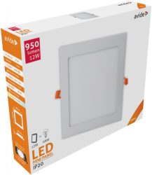 Avide LED Beépíthető Négyzetes Mennyezeti Lámpa ALU 12W NW 4000K