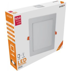   Avide LED Beépíthető Négyzetes Mennyezeti Lámpa ALU 12W NW 4000K