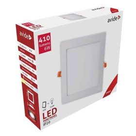   Avide LED panel Beépíthető Négyzetes Mennyezeti Lámpa ALU 6W WW 3000K ACRPWW-S-6W-ALU