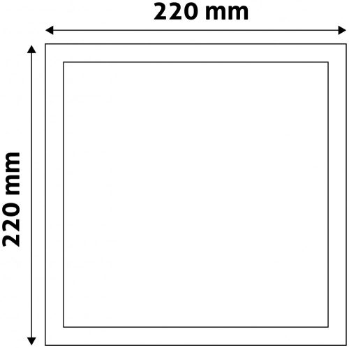 Avide LED Beépíthető Négyzetes Mennyezeti Lámpa ALU 18W WW 3000K