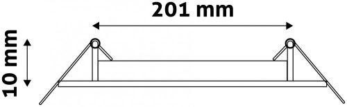 Avide LED Beépíthető Négyzetes Mennyezeti Lámpa ALU 18W WW 3000K