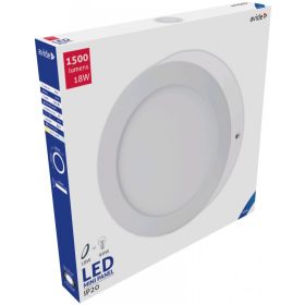   Avide LED Falra Szerelhető Kerek Mennyezeti Lámpa ALU 18W CW 6400K