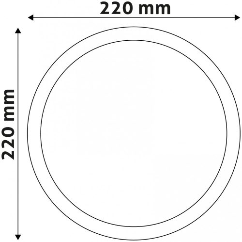 Avide LED Falra Szerelhető Kerek Mennyezeti Lámpa ALU 18W CW 6400K