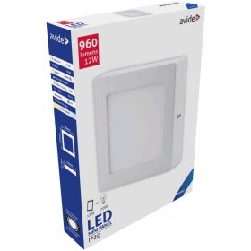   Avide LED Falra Szerelhető Négyzetes Mennyezeti Lámpa ALU 12W CW 6400K