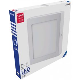  Avide LED Falra Szerelhető Négyzetes Mennyezeti Lámpa ALU 18W CW 6400K