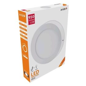   Avide LED Falra Szerelhető Kerek Mennyezeti Lámpa ALU 12W NW 4000K ACSMNW-R-12W-ALU