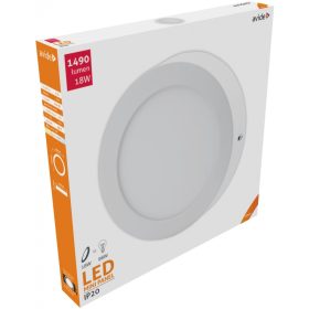  Avide LED Falra Szerelhető Kerek Mennyezeti Lámpa ALU 18W NW 4000K ACSMNW-R-18W-ALU