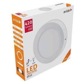   Avide LED Falra Szerelhető Kerek Mennyezeti Lámpa ALU 6W NW 4000K ACSMNW-R-6W-ALU