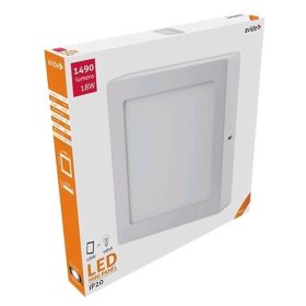   Avide LED Falra Szerelhető Négyzetes Mennyezeti Lámpa ALU 18W NW 4000K ACSMNW-S-18W-ALU