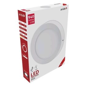   Avide LED Falra Szerelhető Kerek Mennyezeti Lámpa ALU 12W WW 3000K ACSMWW-R-12W-ALU