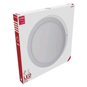   Avide LED Falra Szerelhető Kerek Mennyezeti Lámpa ALU 24W WW 3000K ACSMWW-R-24W-ALU