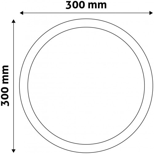 Avide LED Falra Szerelhető Kerek Mennyezeti Lámpa ALU 24W WW 3000K ACSMWW-R-24W-ALU