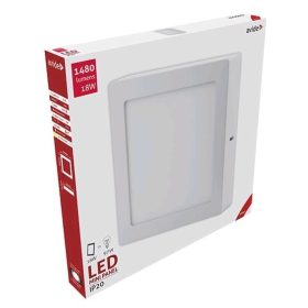   Avide LED Falra Szerelhető Négyzetes Mennyezeti Lámpa ALU 18W WW 3000K ACSMWW-S-18W-ALU